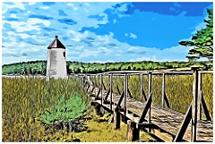Old Walkway to Doubling Point Range Light - Digital Painting